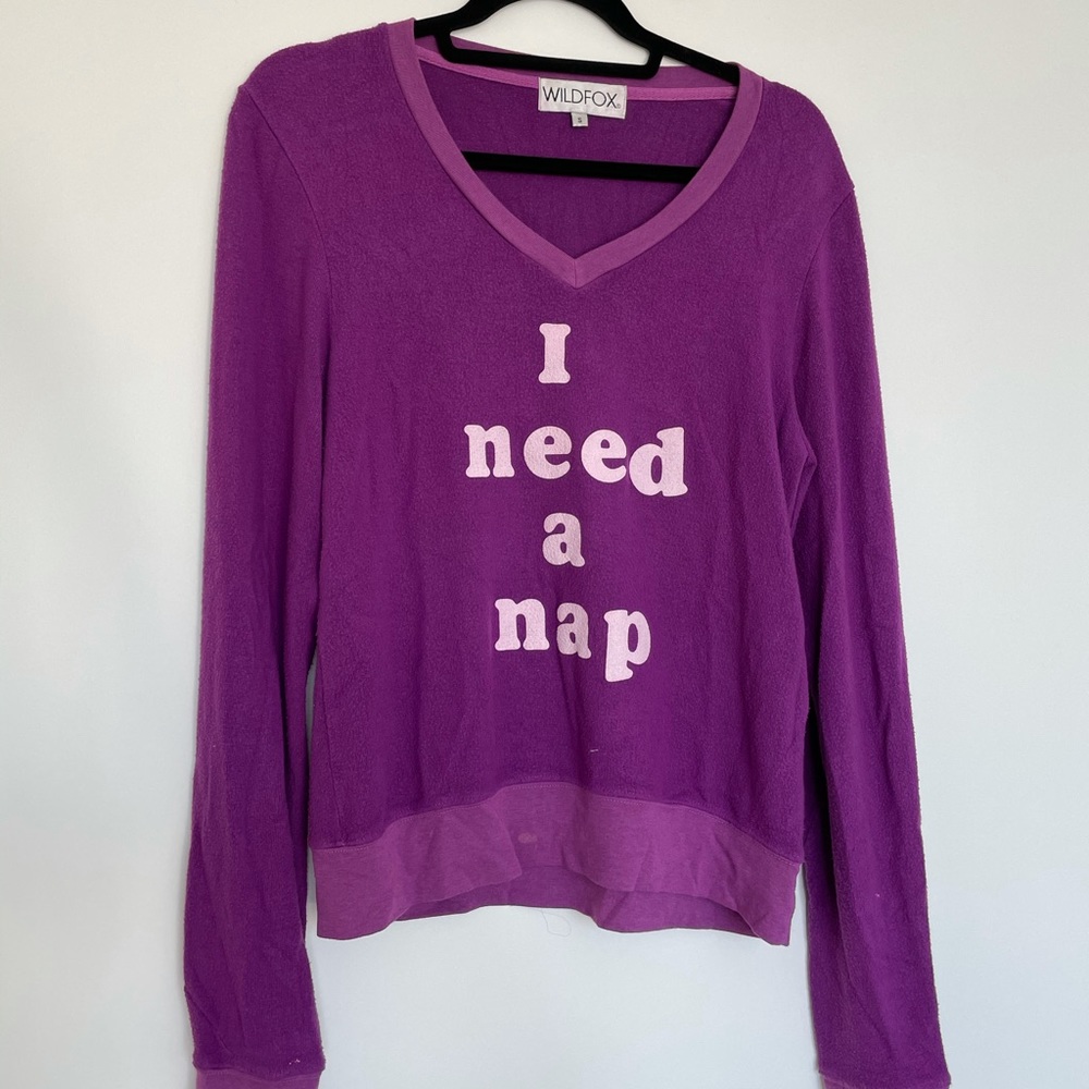 Wild fox “I need a nap” sweater